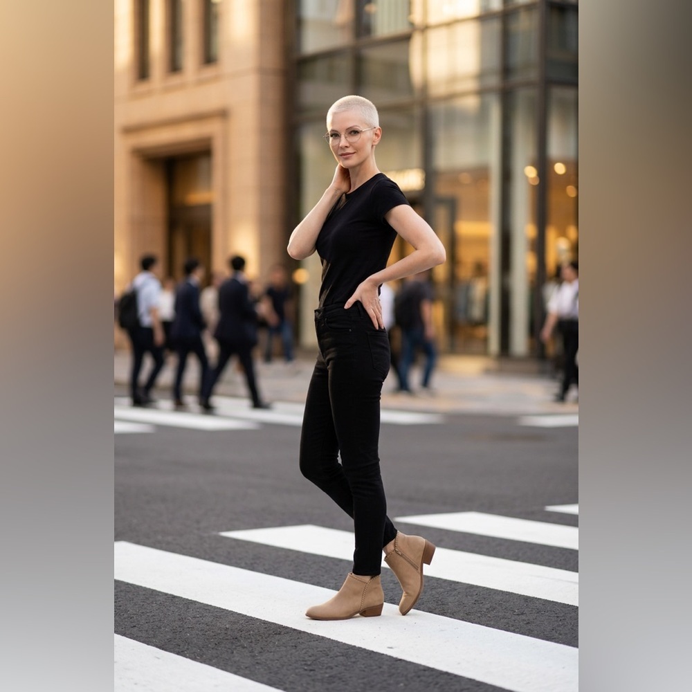 MIA Beige Tan Ankle Booties with Braid Trim